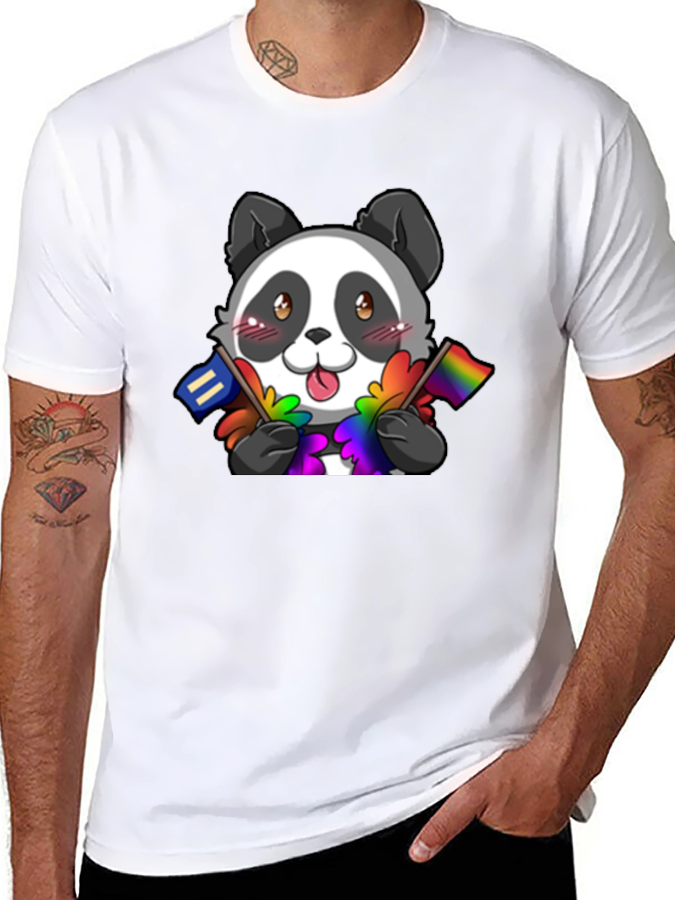 Pride Panda T-Shirt - LGBTQ+ Supporter Tee