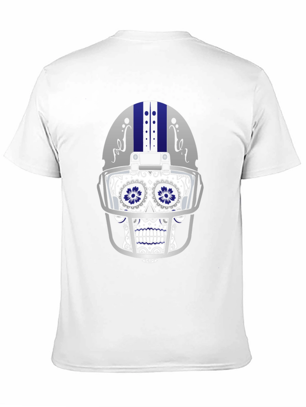 Sugar Skull Football Helmet Graphic T-Shirt