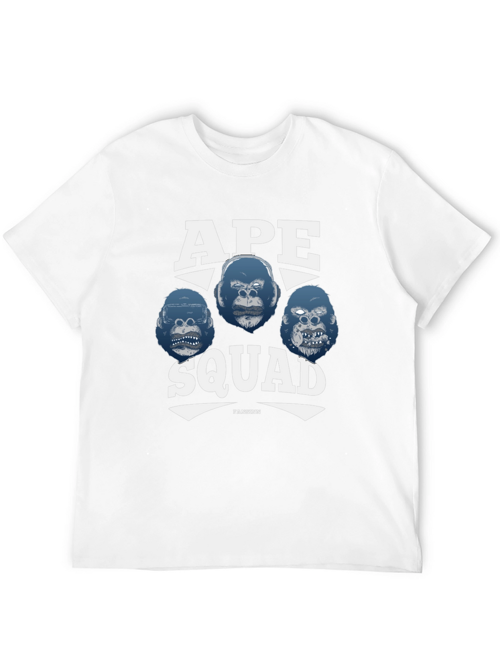 Ape Squad Graphic T-Shirt - Black Crew Neck Tee