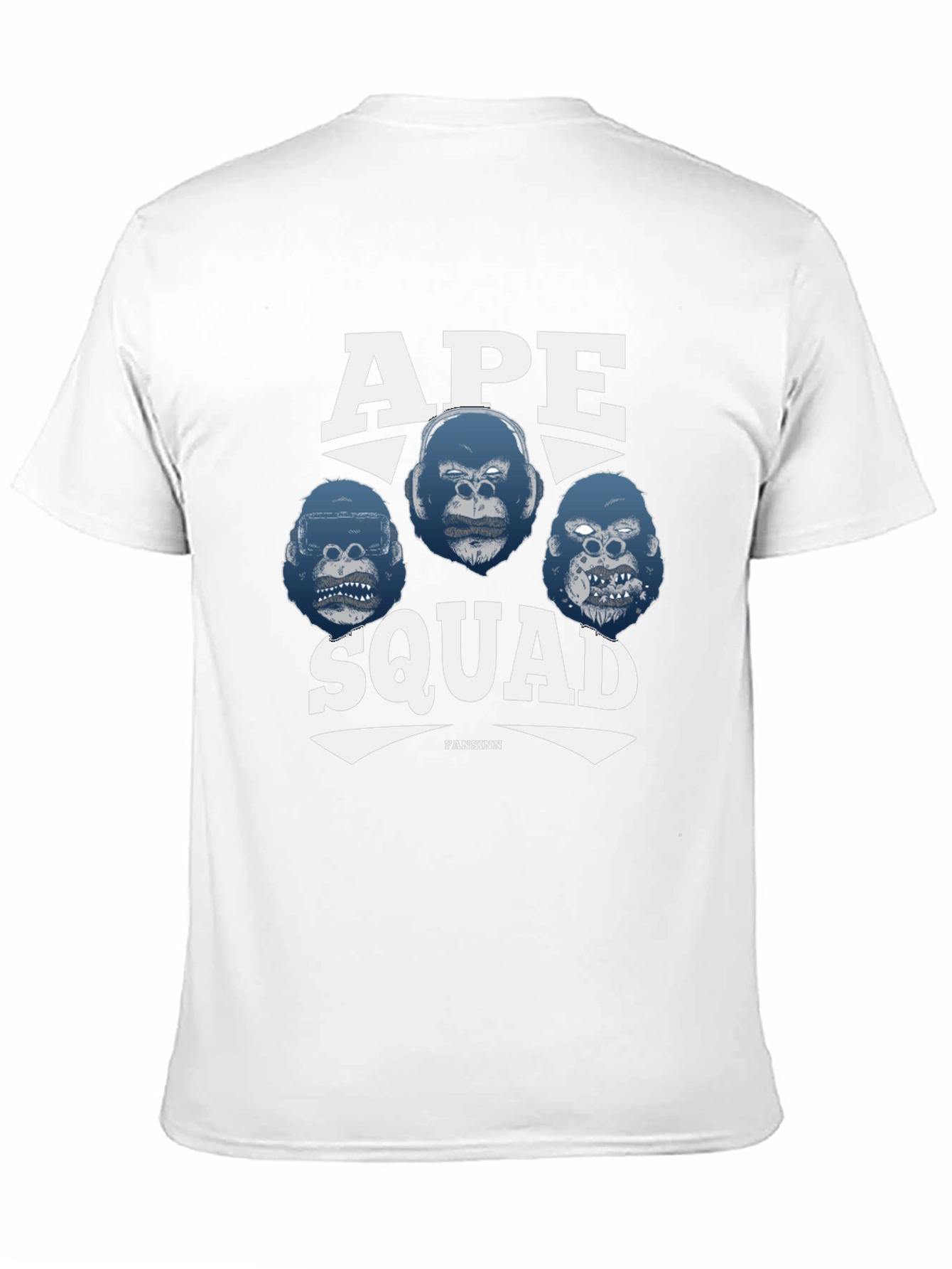 Ape Squad Graphic T-Shirt - Black Crew Neck Tee