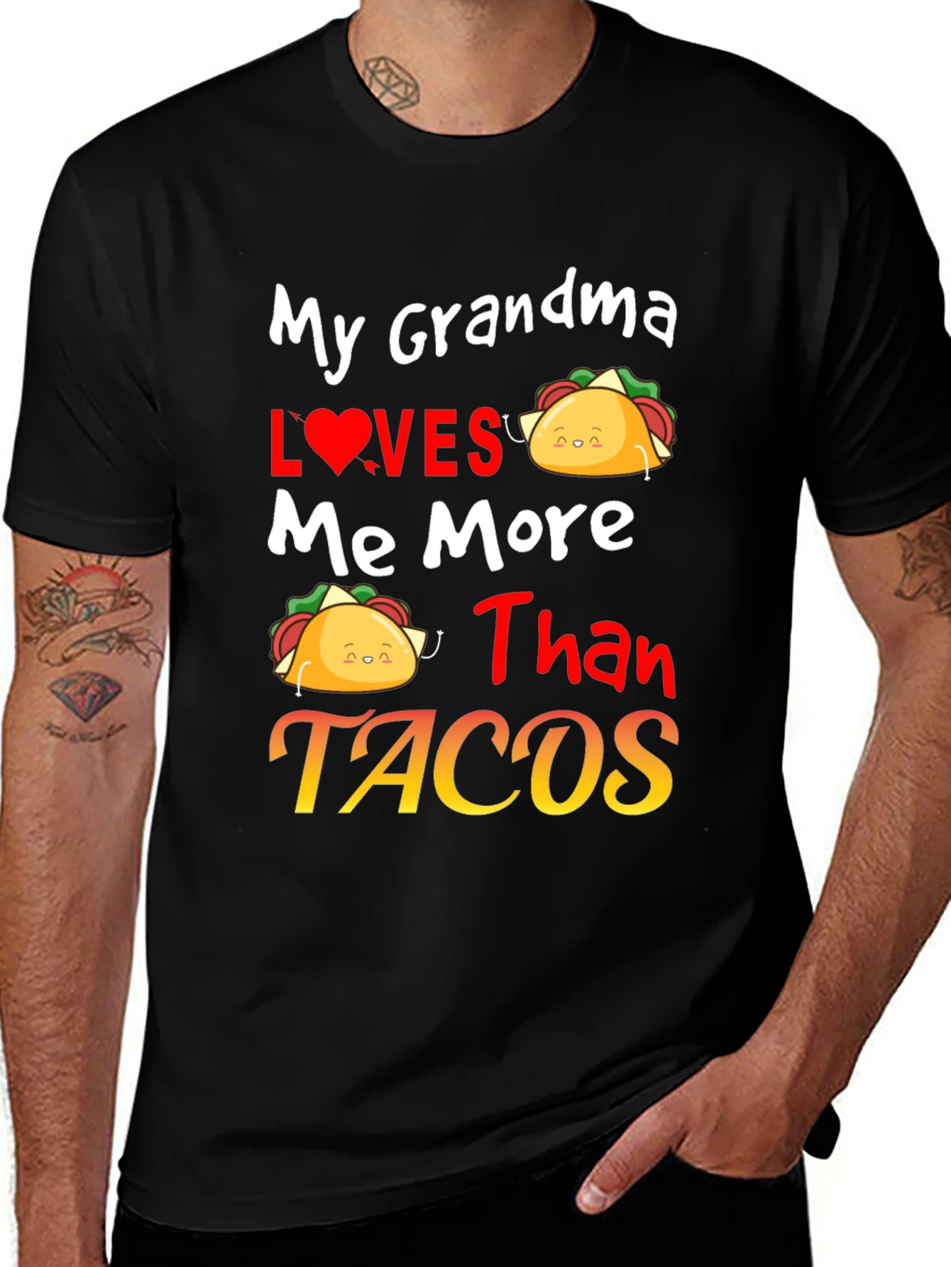 Grandma Loves Me More Than Tacos Graphic Tee