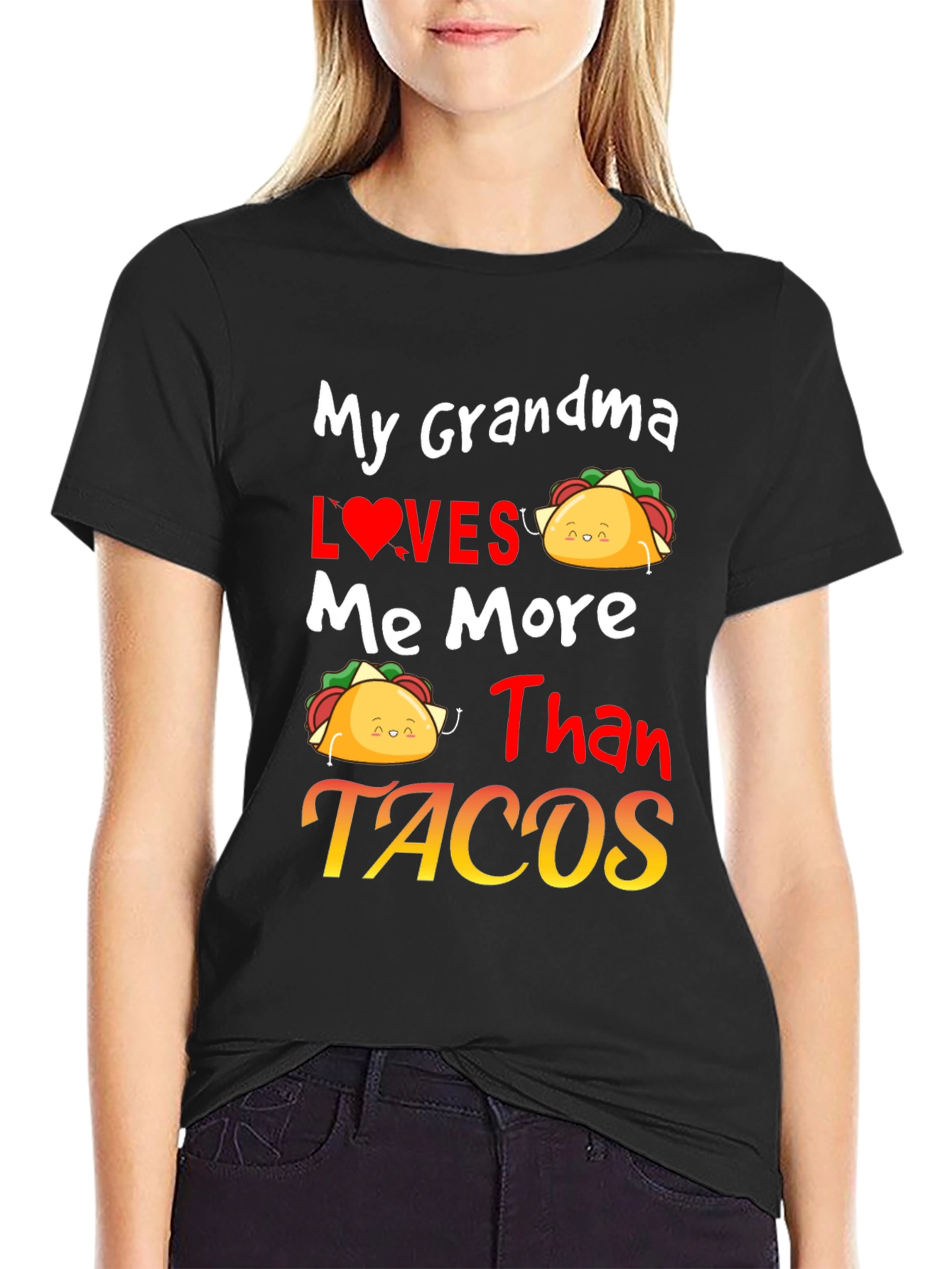 Grandma Loves Me More Than Tacos Graphic Tee