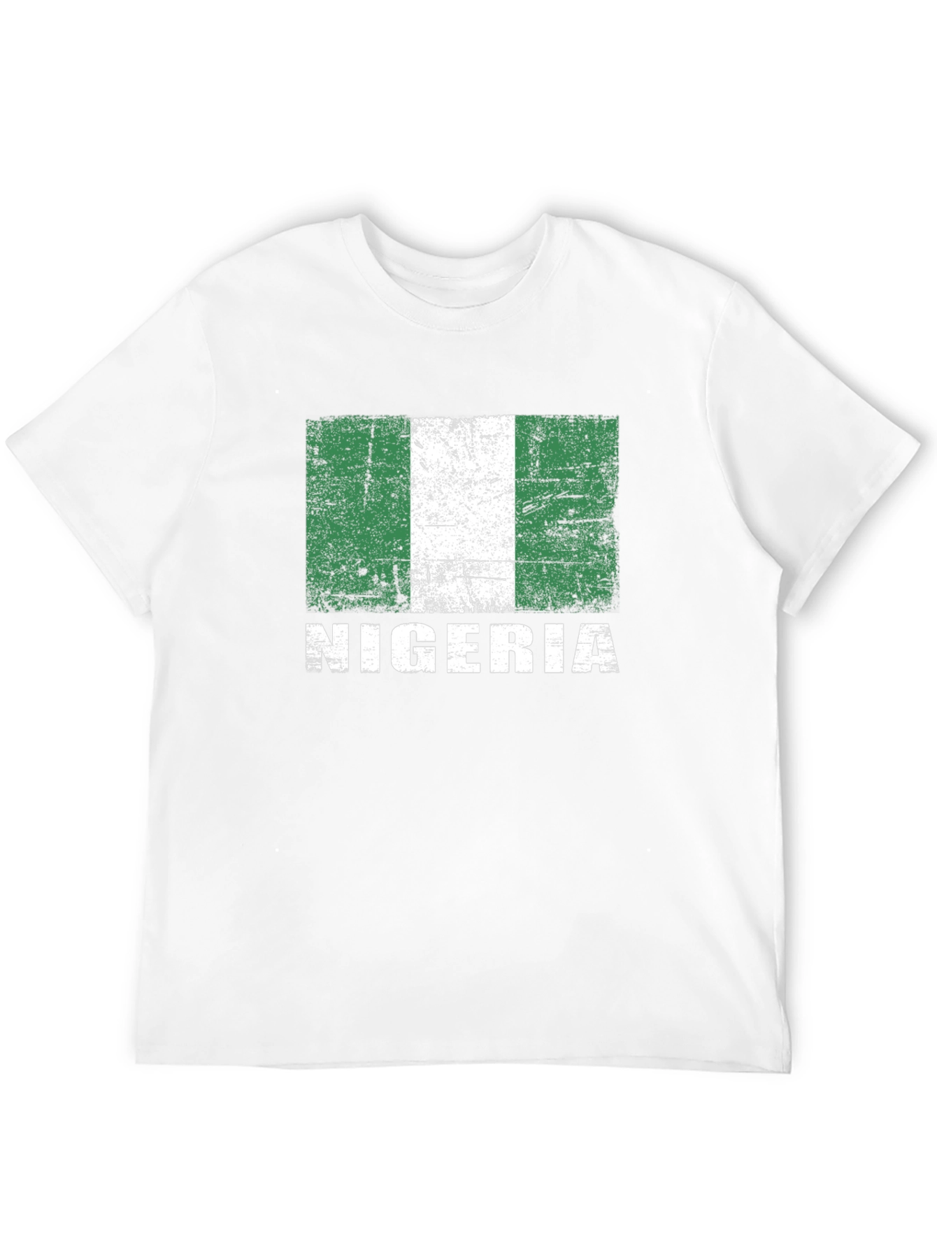 Nigeria Flag T-Shirt - Distressed Graphic Tee
