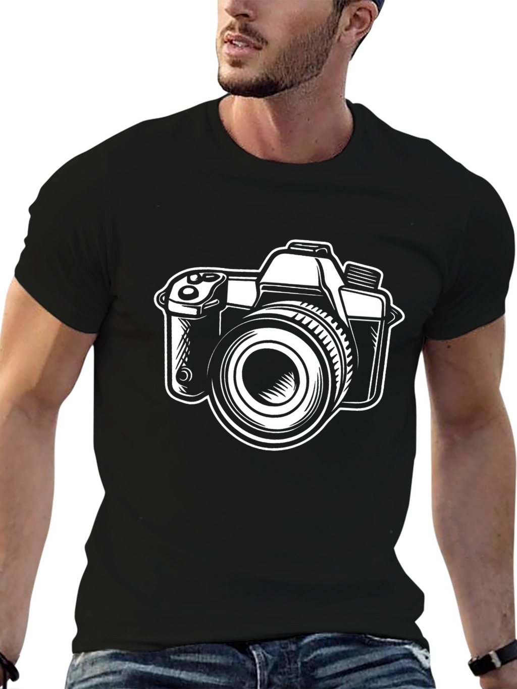 Camera Graphic Black T-Shirt