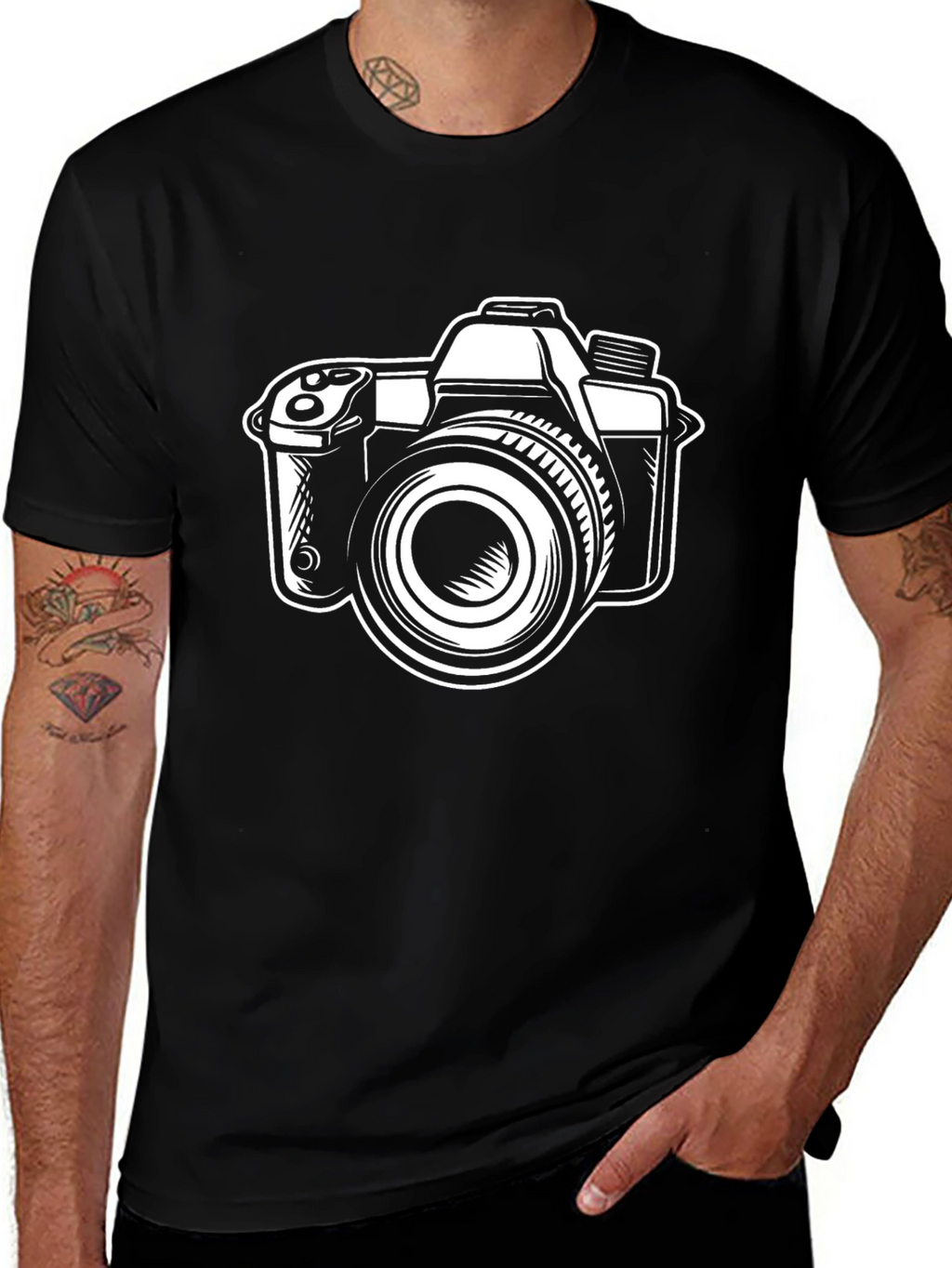 Camera Graphic Black T-Shirt