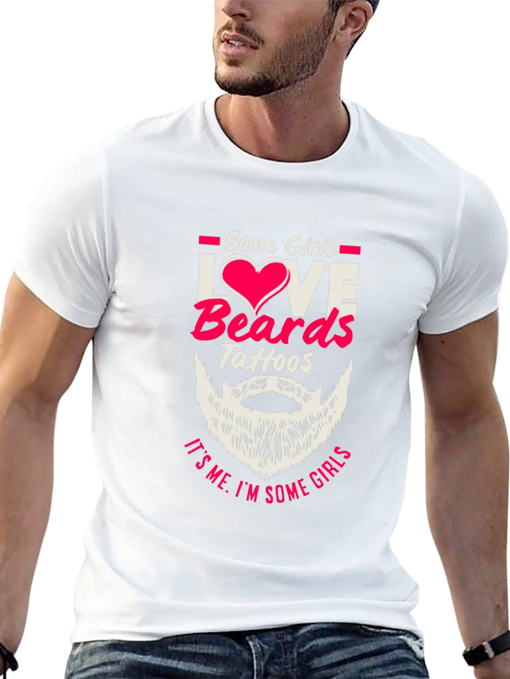Love Beards Tattoos Funny Graphic Tee