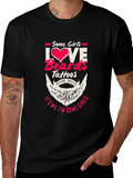 Love Beards Tattoos Funny Graphic Tee