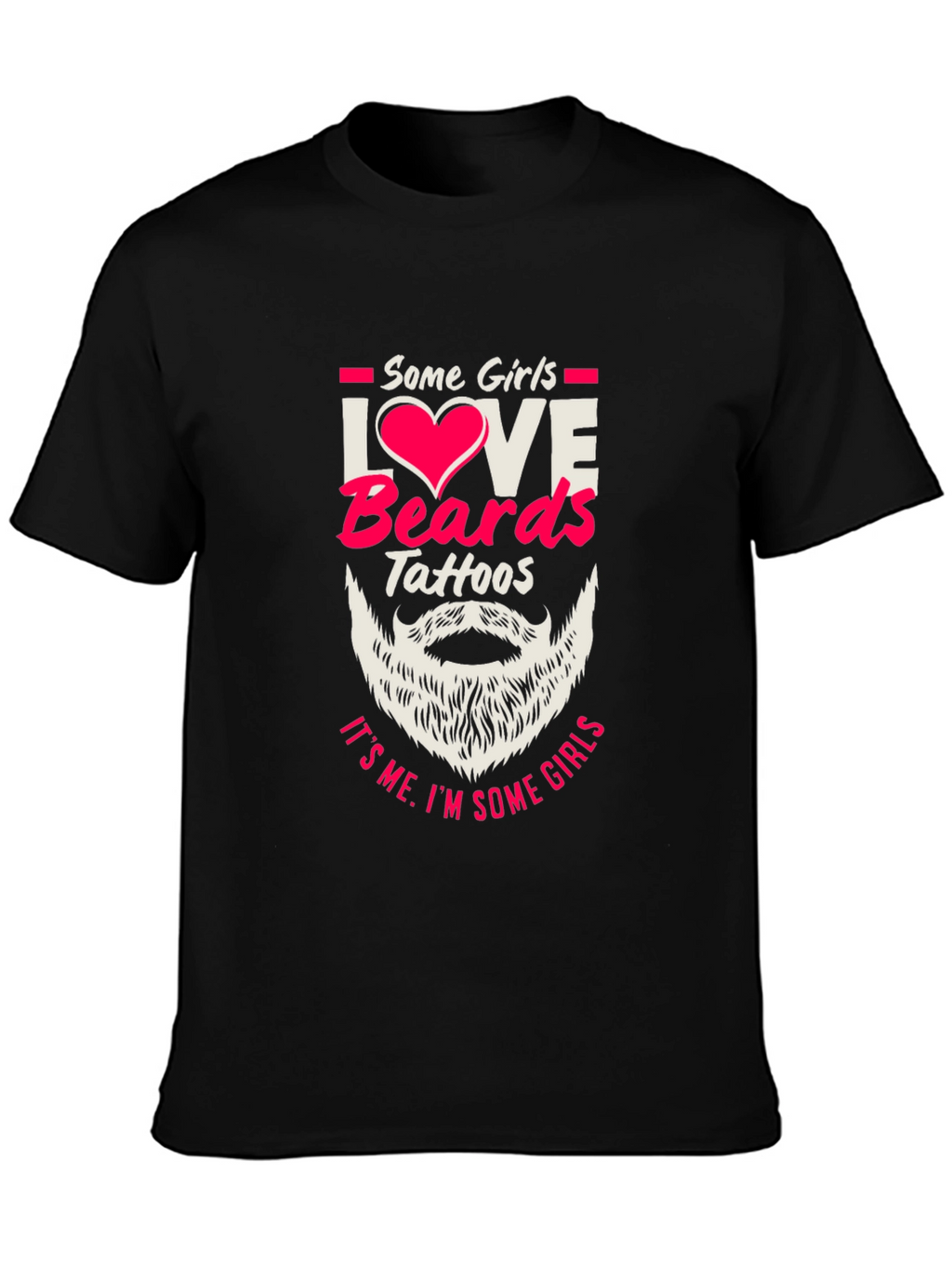 Love Beards Tattoos Funny Graphic Tee