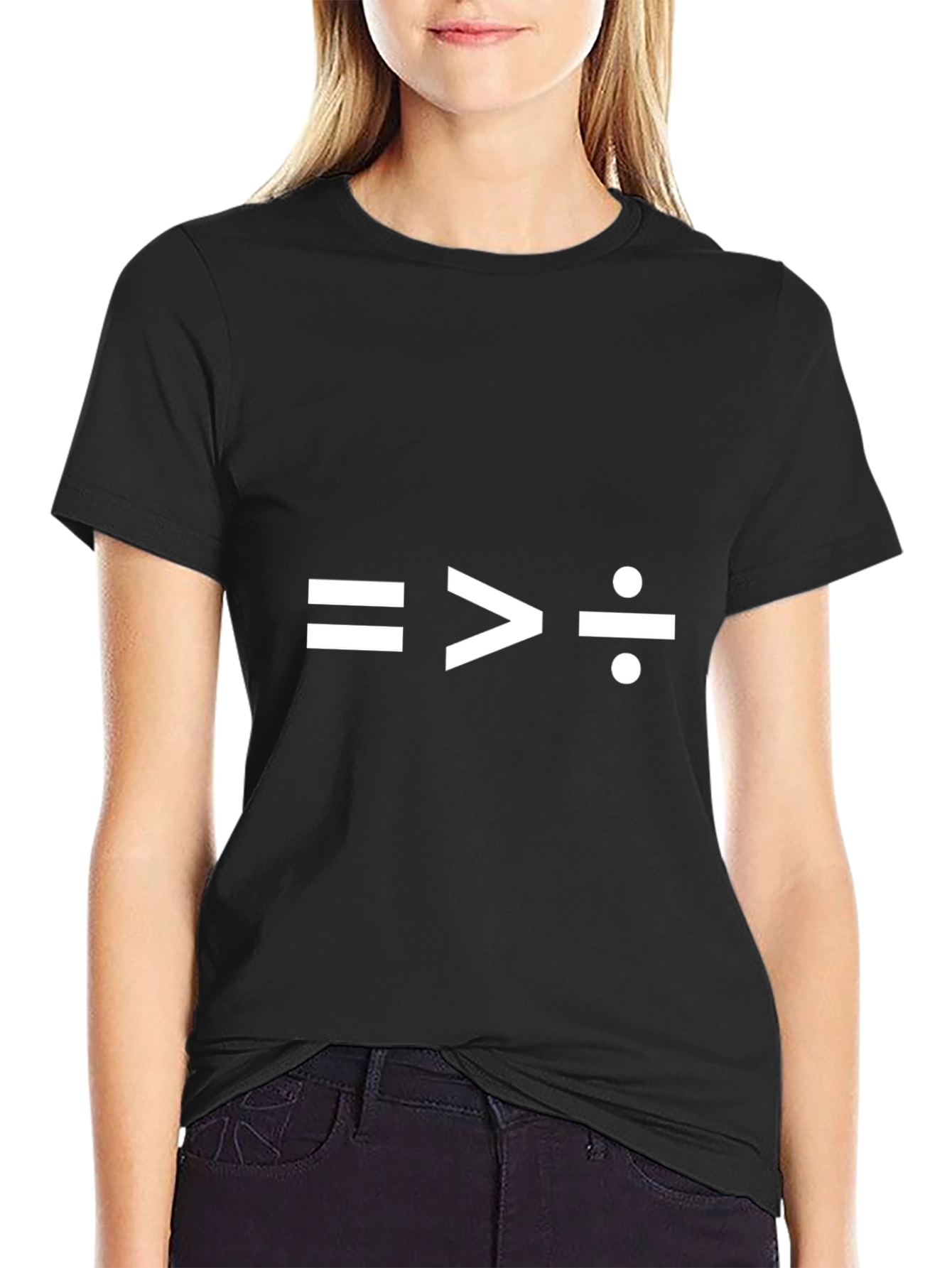 Equals Greater Than Divide Math T-Shirt