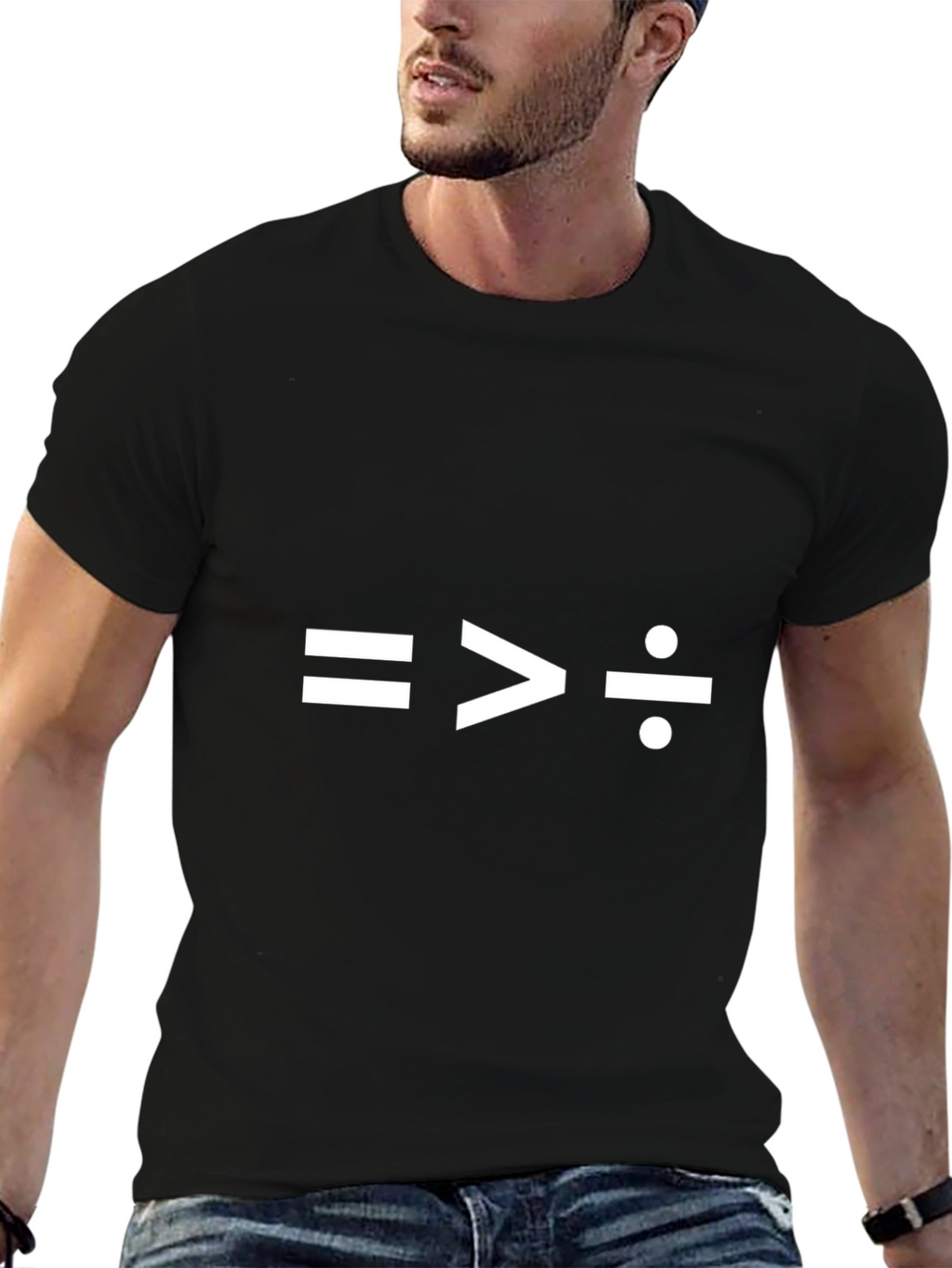 Equals Greater Than Divide Math T-Shirt