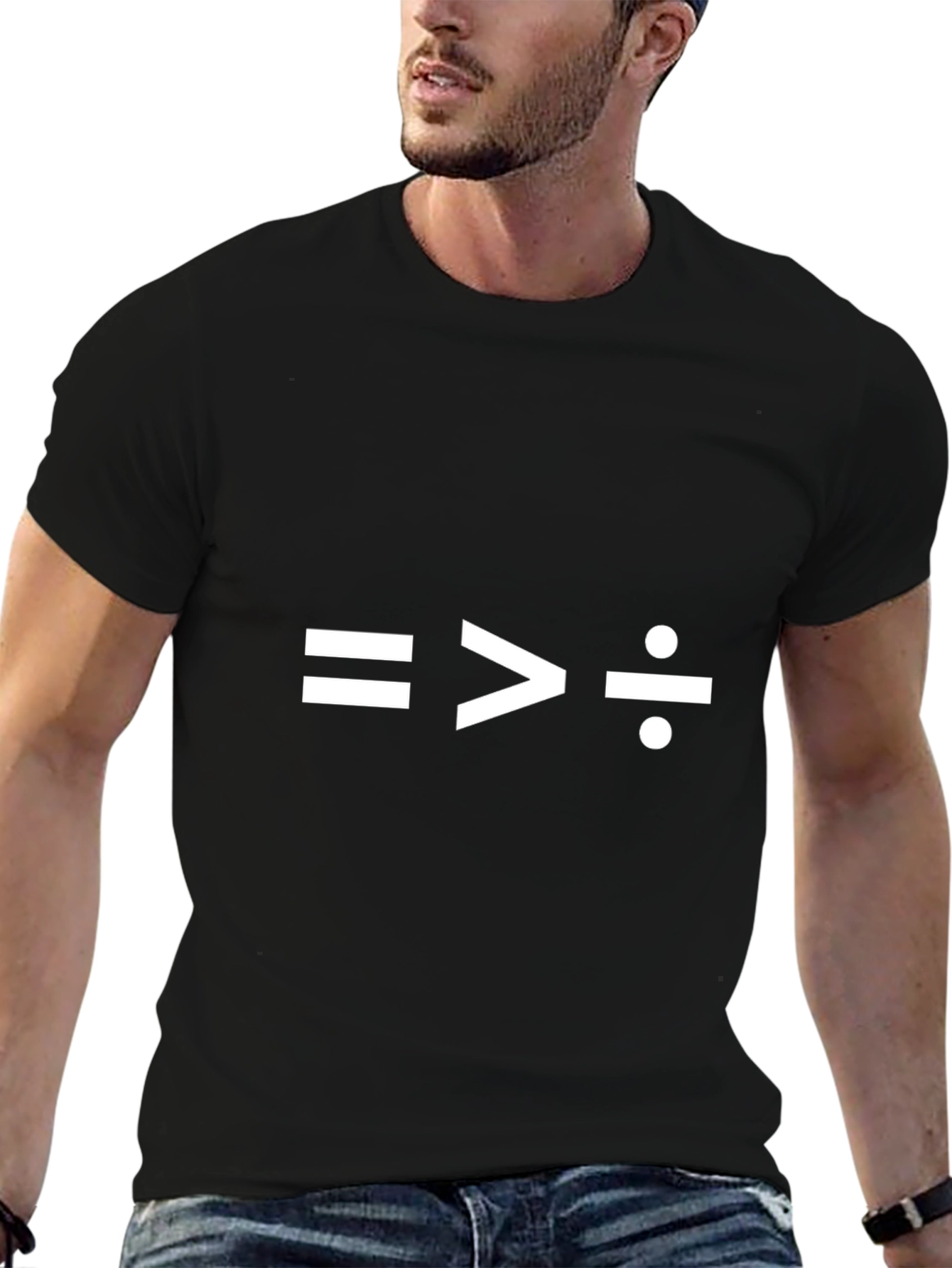 Equals Greater Than Divide Math T-Shirt