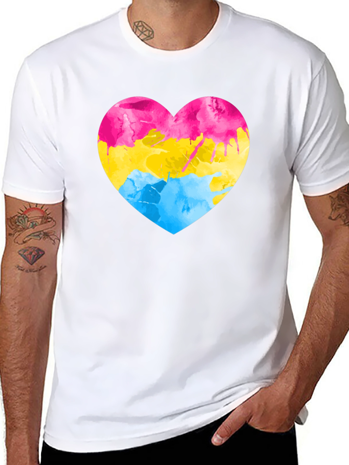 Pansexual Pride Heart T-Shirt