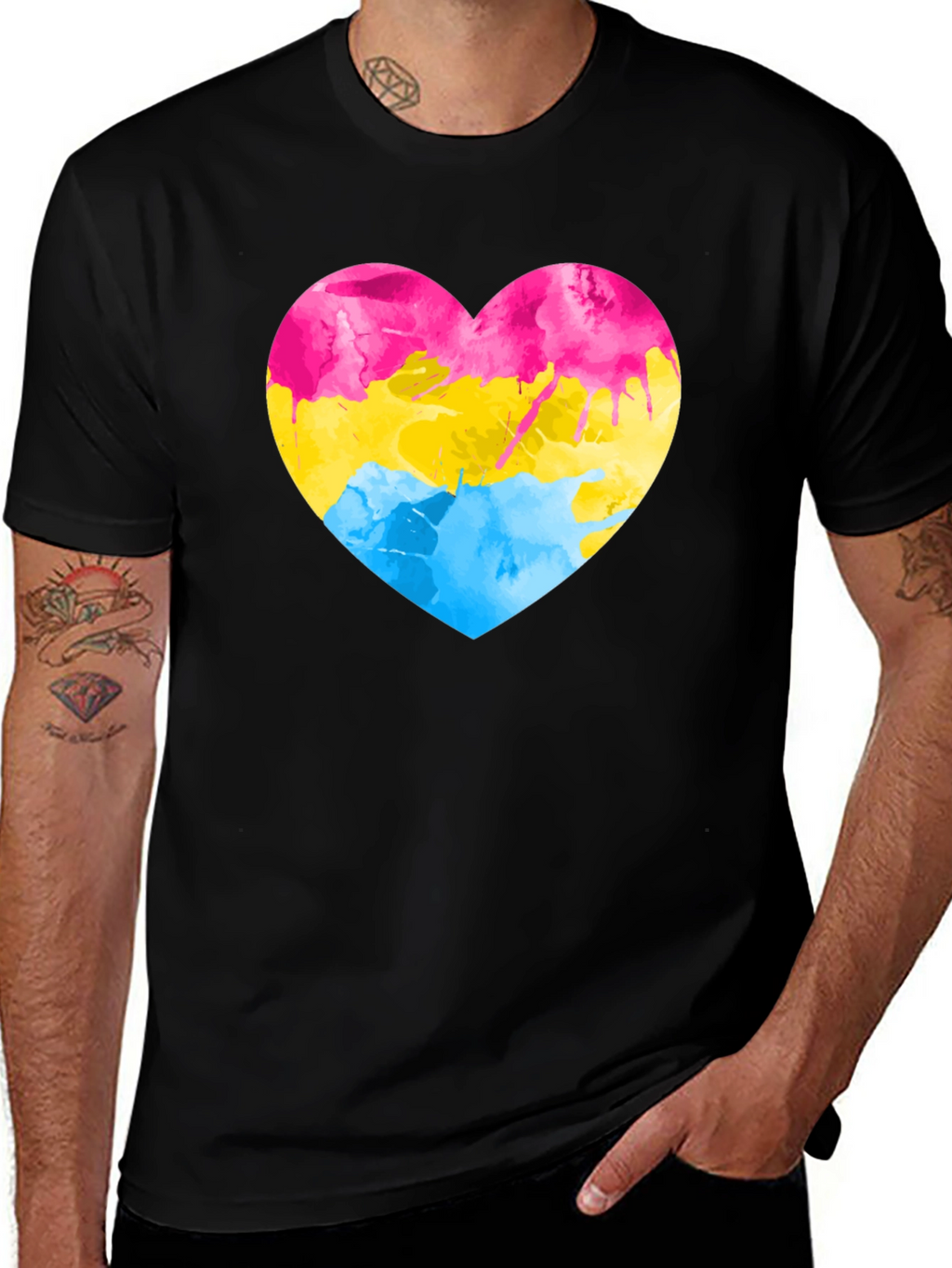 Pansexual Pride Heart T-Shirt