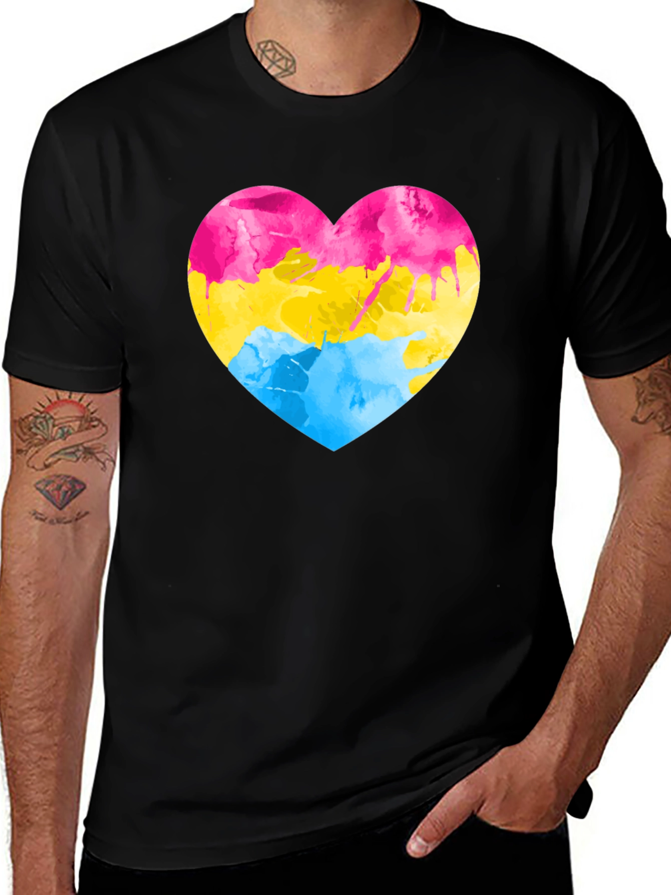 Pansexual Pride Heart T-Shirt