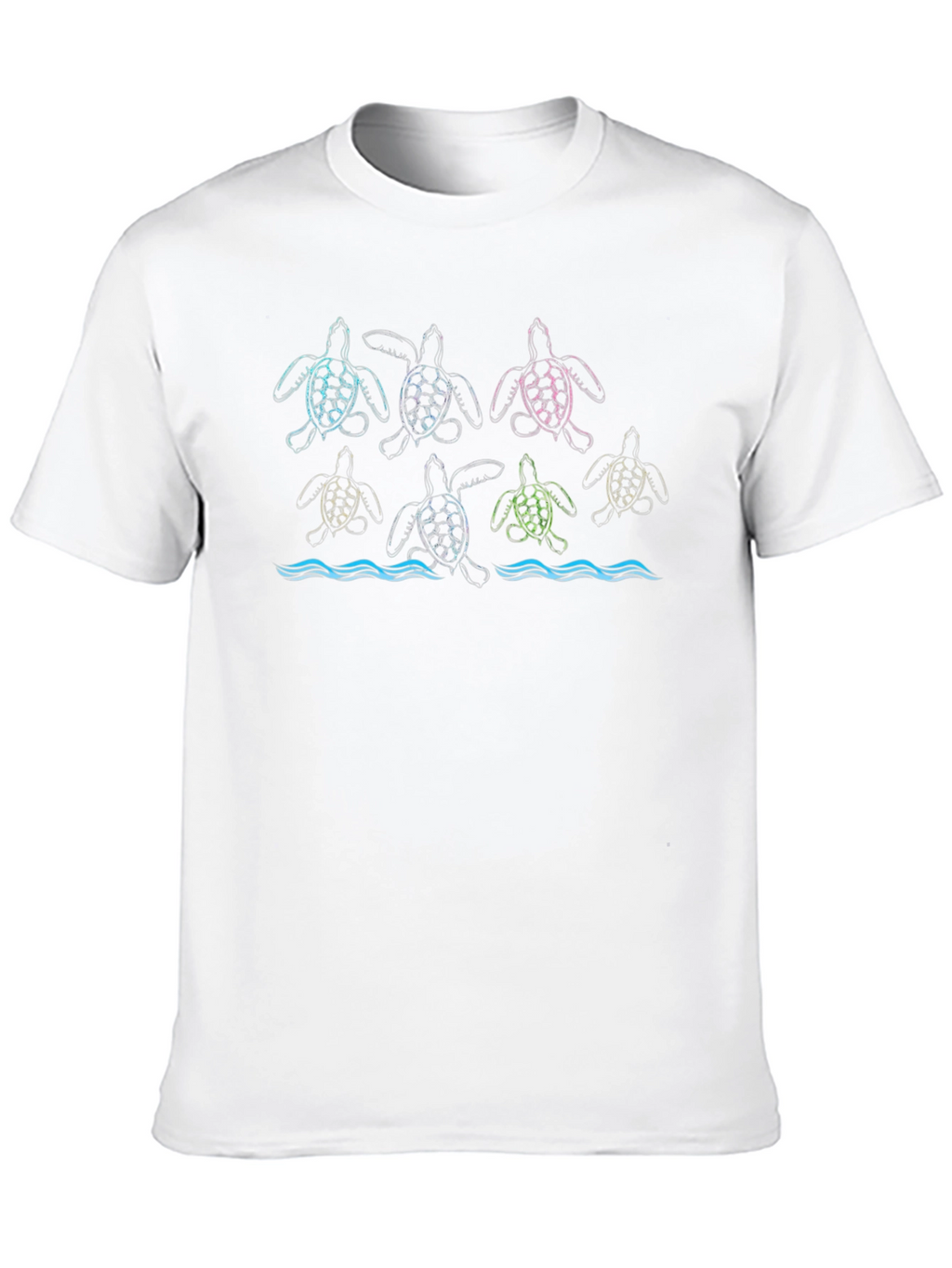 Turtle Graphic Print Black Tee