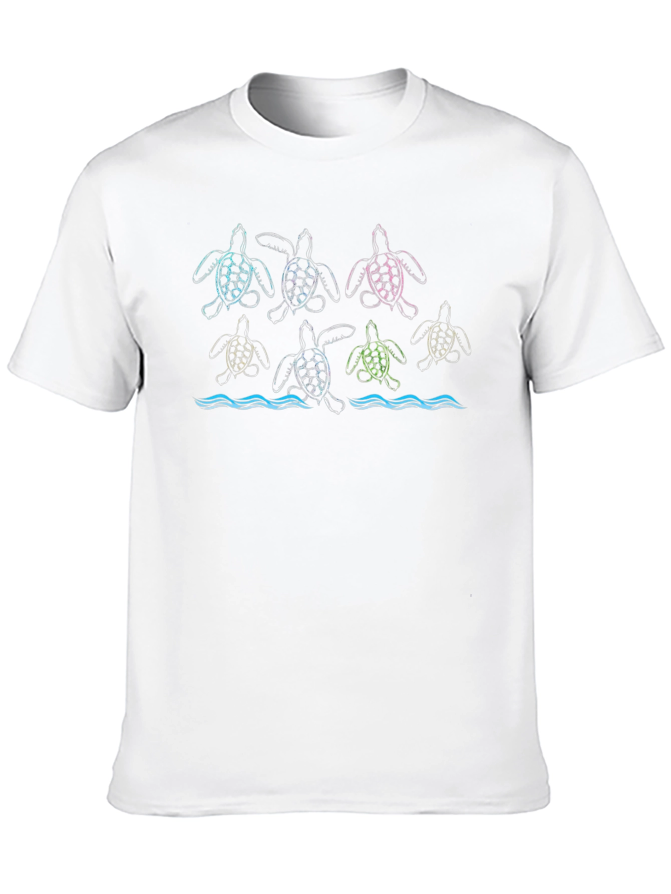 Turtle Graphic Print Black Tee
