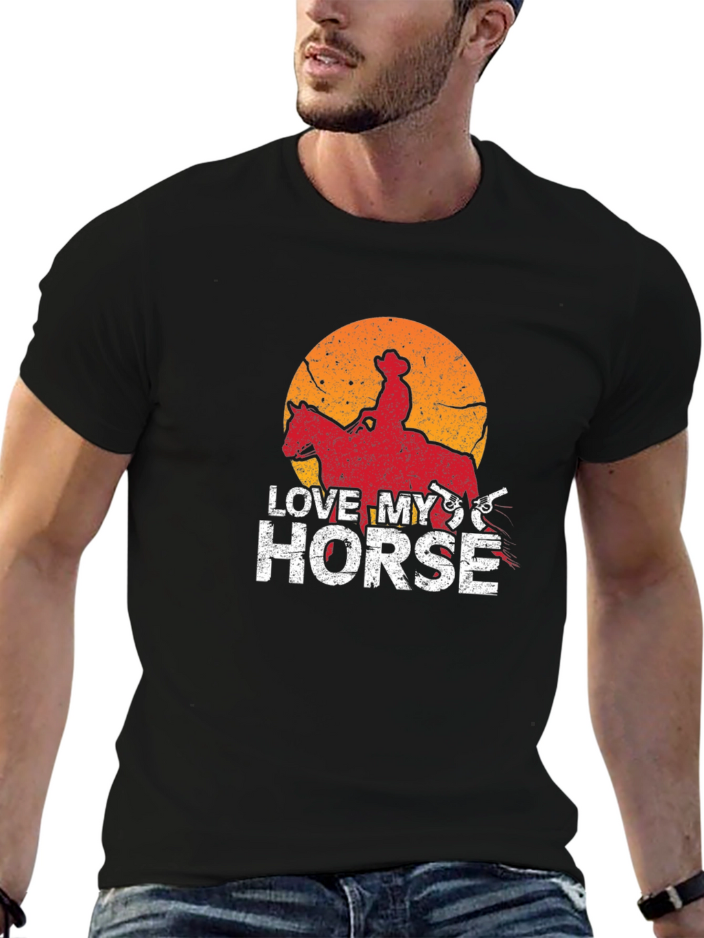 Love My Horse Cowboy Graphic T-Shirt