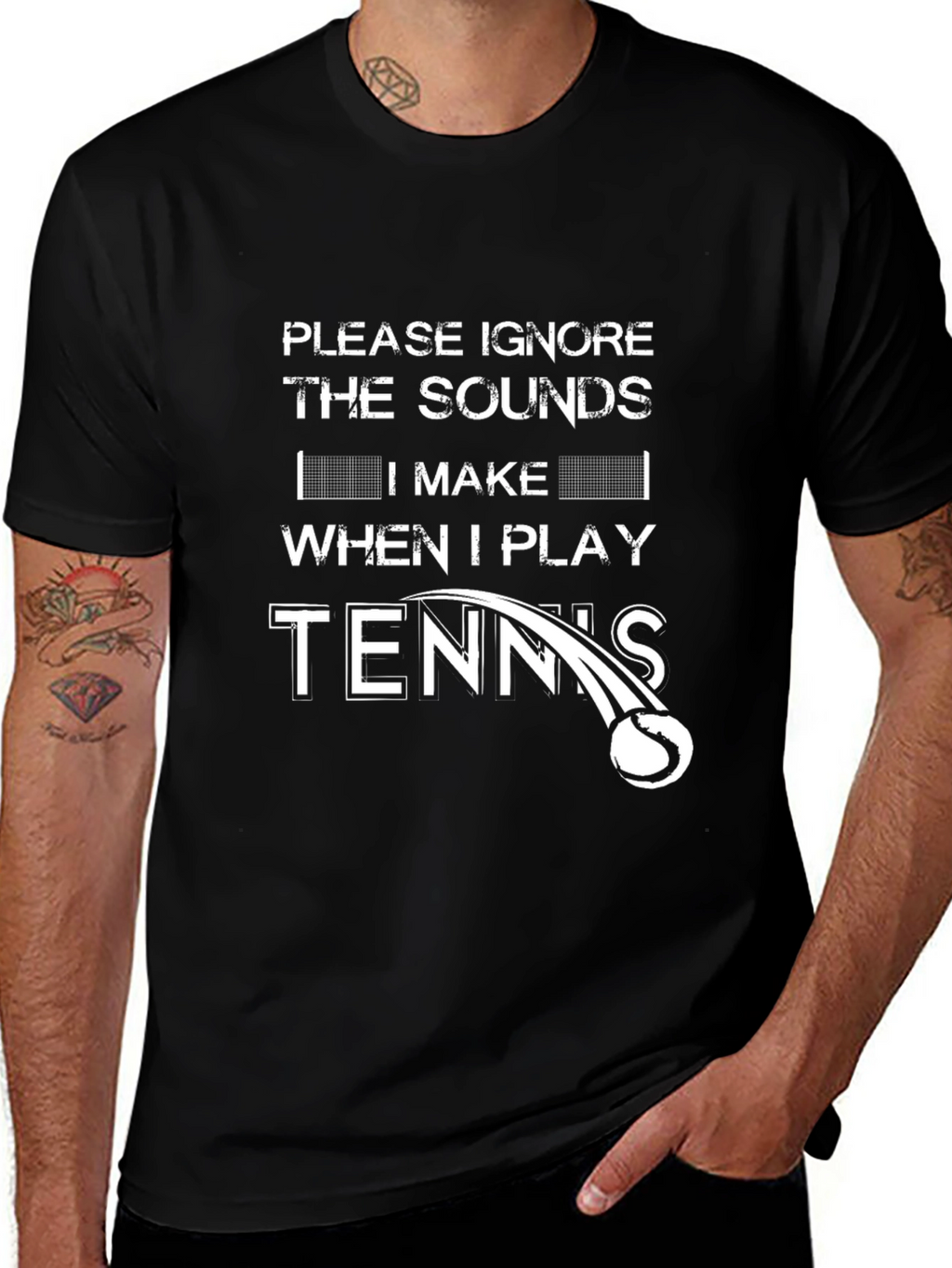 Funny Tennis Player Graphic T-Shirt