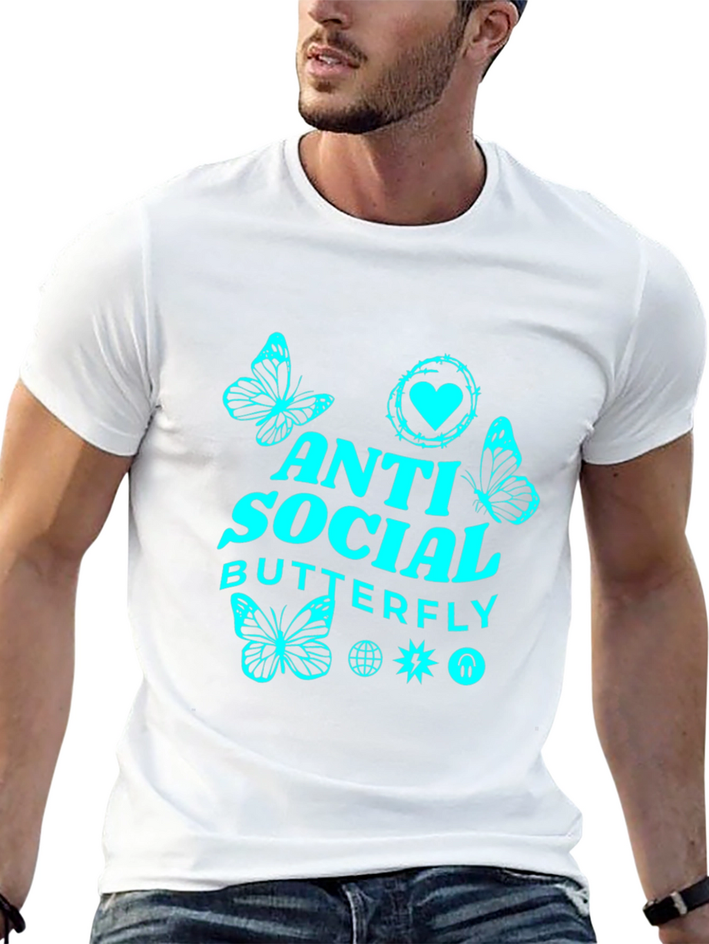 Anti-Social Butterfly Graphic Tee