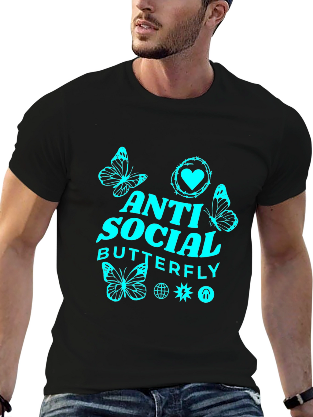 Anti-Social Butterfly Graphic Tee