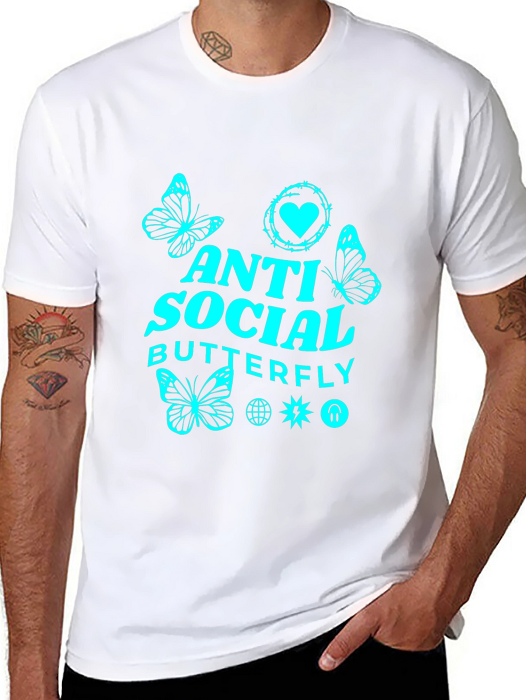 Anti-Social Butterfly Graphic Tee