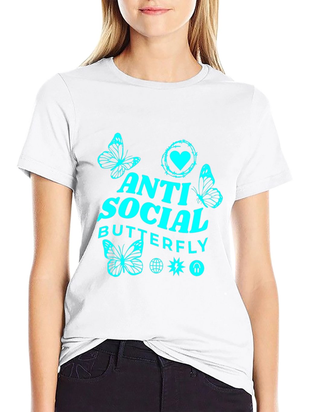 Anti-Social Butterfly Graphic Tee