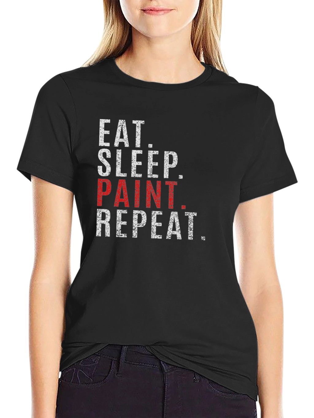 Eat Sleep Paint Repeat Graphic T-Shirt