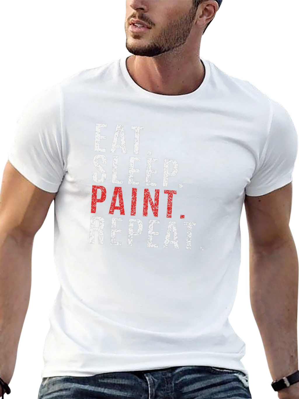 Eat Sleep Paint Repeat Graphic T-Shirt