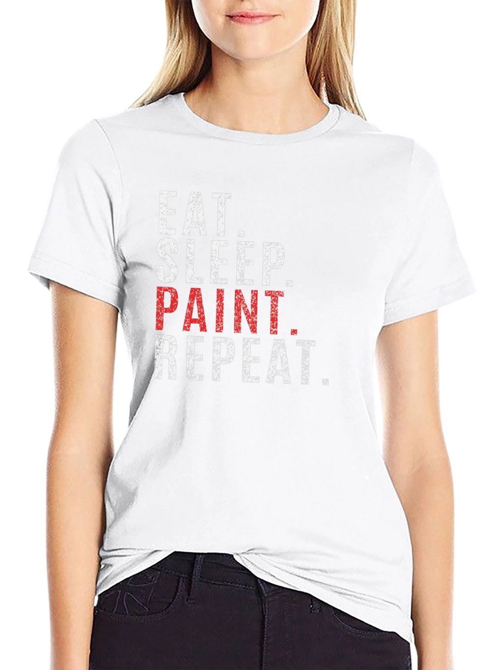 Eat Sleep Paint Repeat Graphic T-Shirt