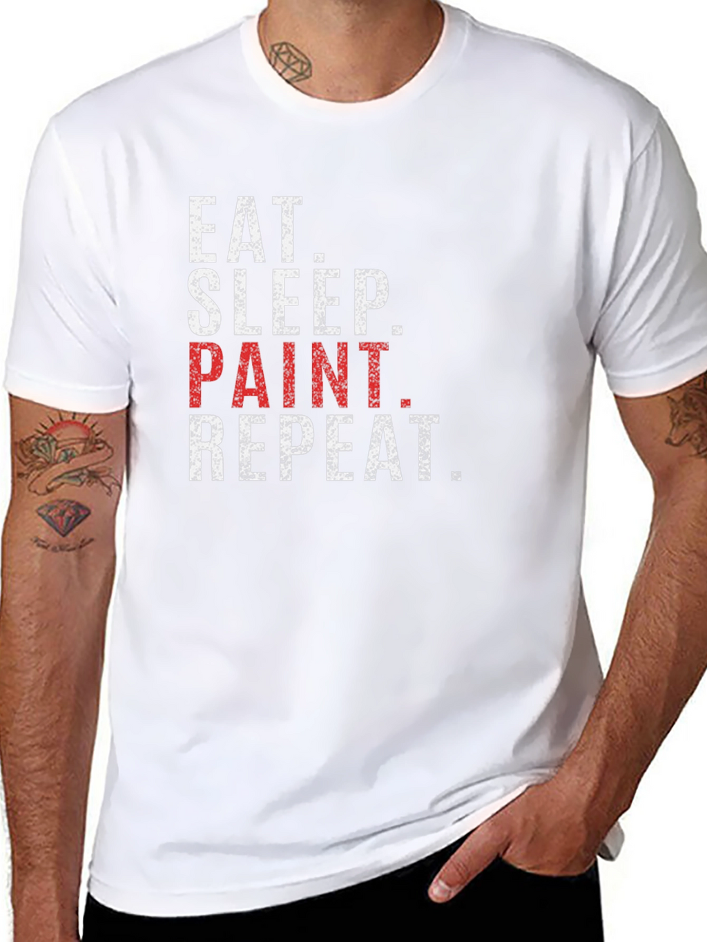 Eat Sleep Paint Repeat Graphic T-Shirt