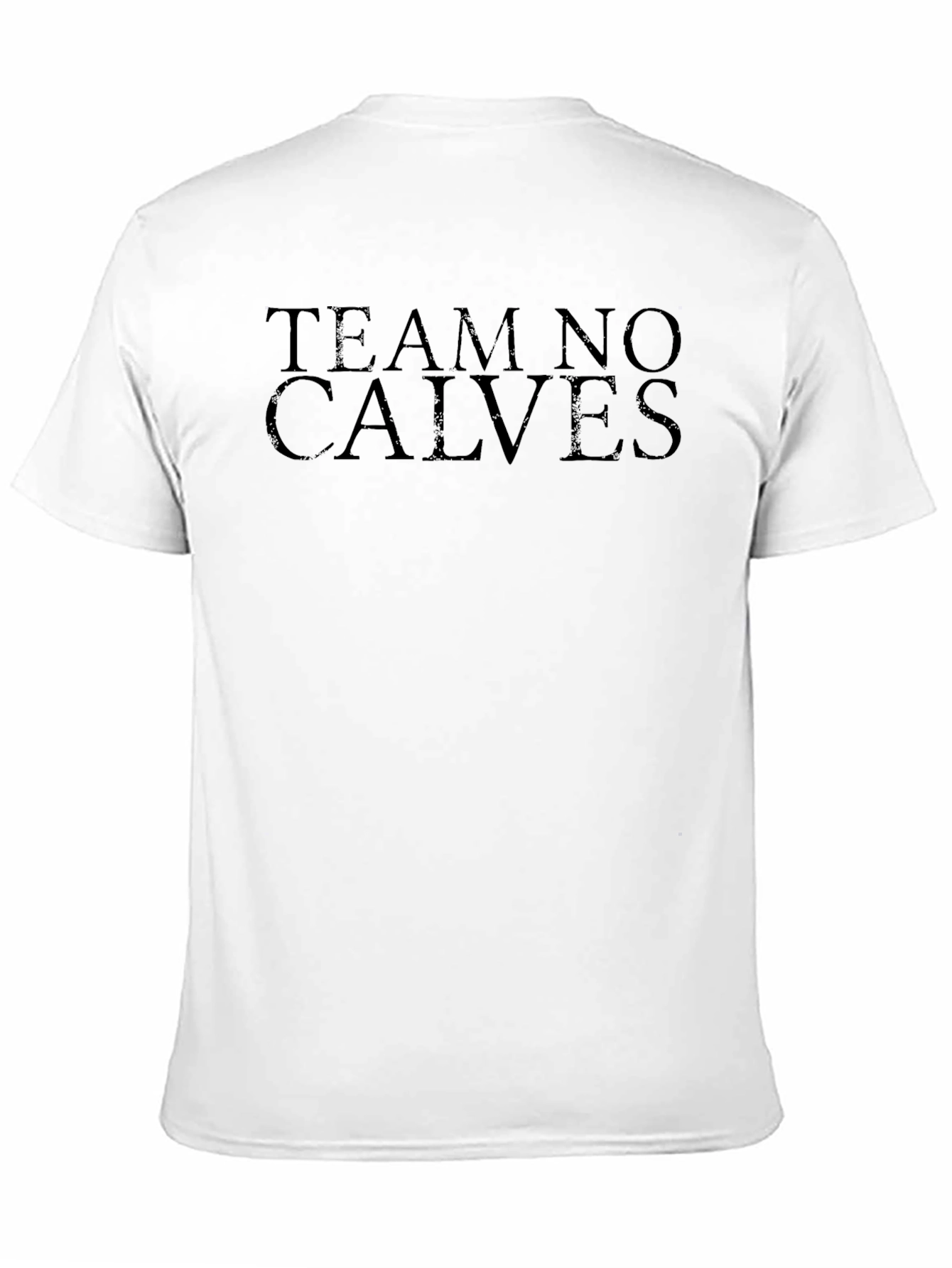 Team No Calves Black Graphic T-Shirt