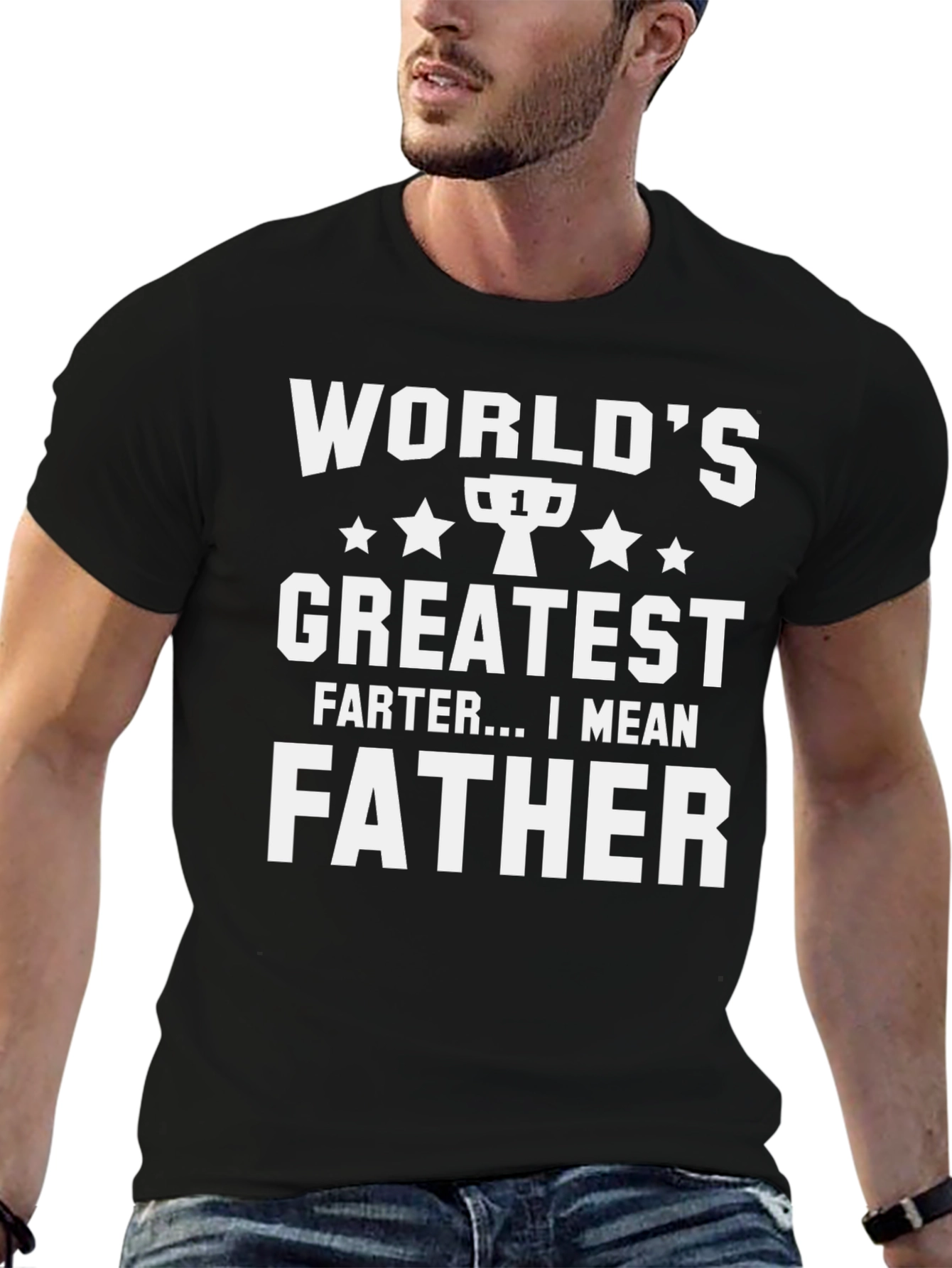 Worlds Greatest Father T-Shirt Funny Dad Tee