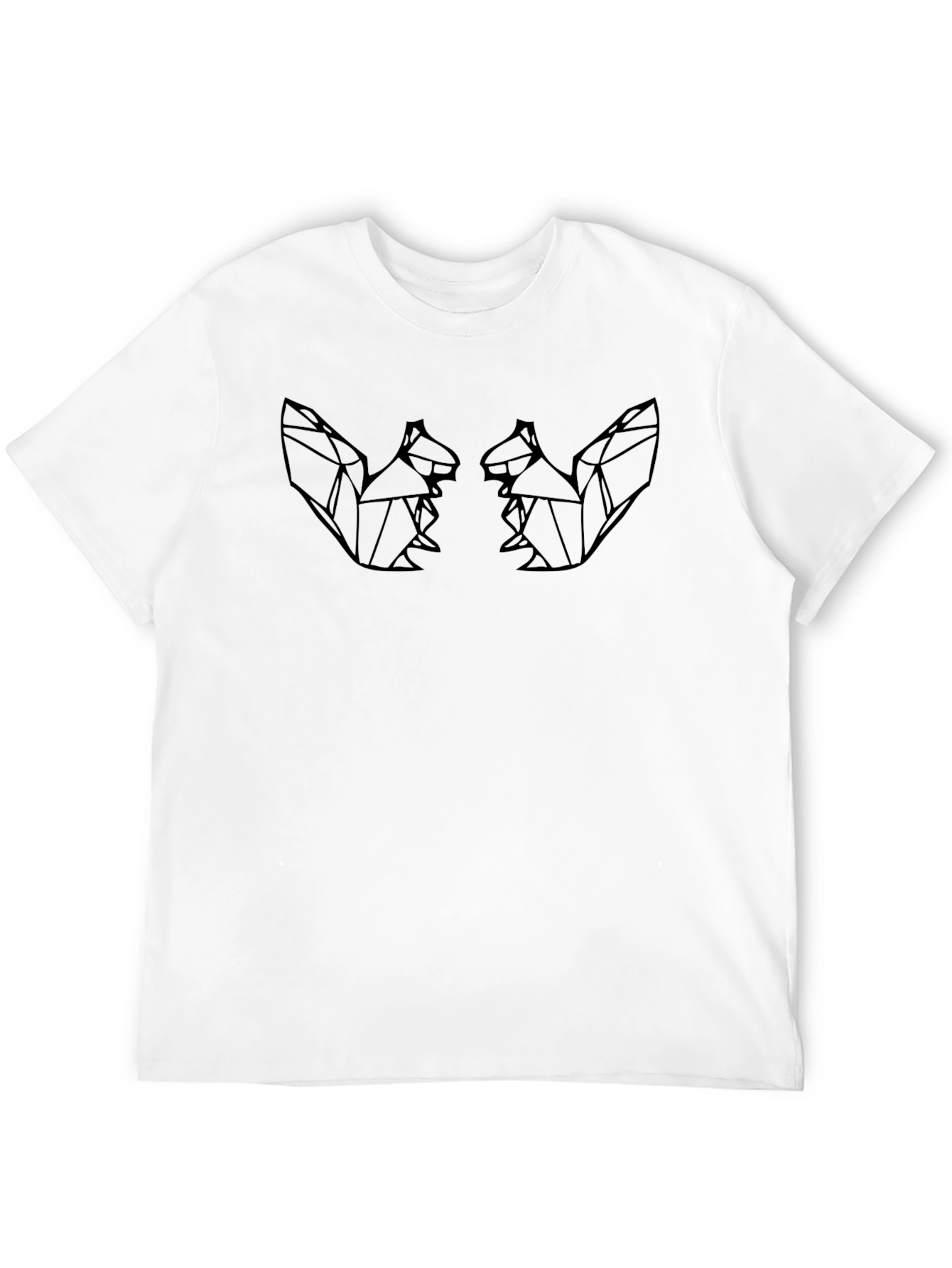 Geometric Squirrel Graphic Tee - Mens Black T-Shirt