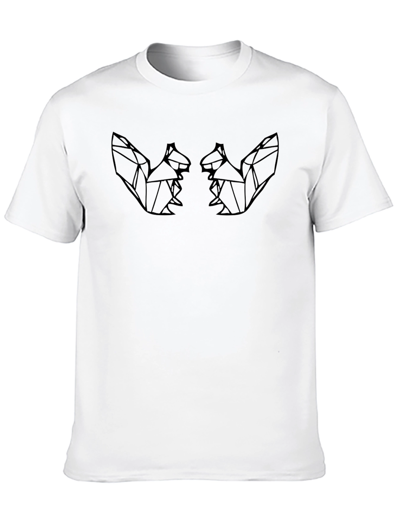 Geometric Squirrel Graphic Tee - Mens Black T-Shirt
