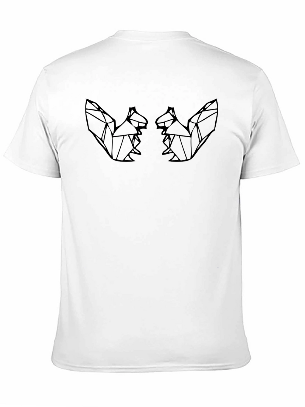 Geometric Squirrel Graphic Tee - Mens Black T-Shirt
