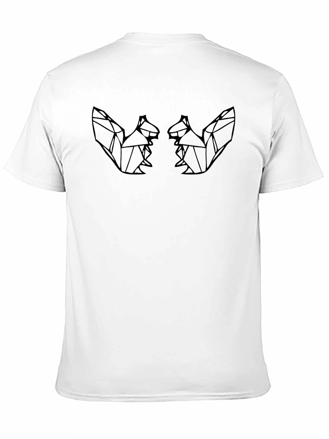 Geometric Squirrel Graphic Tee - Mens Black T-Shirt