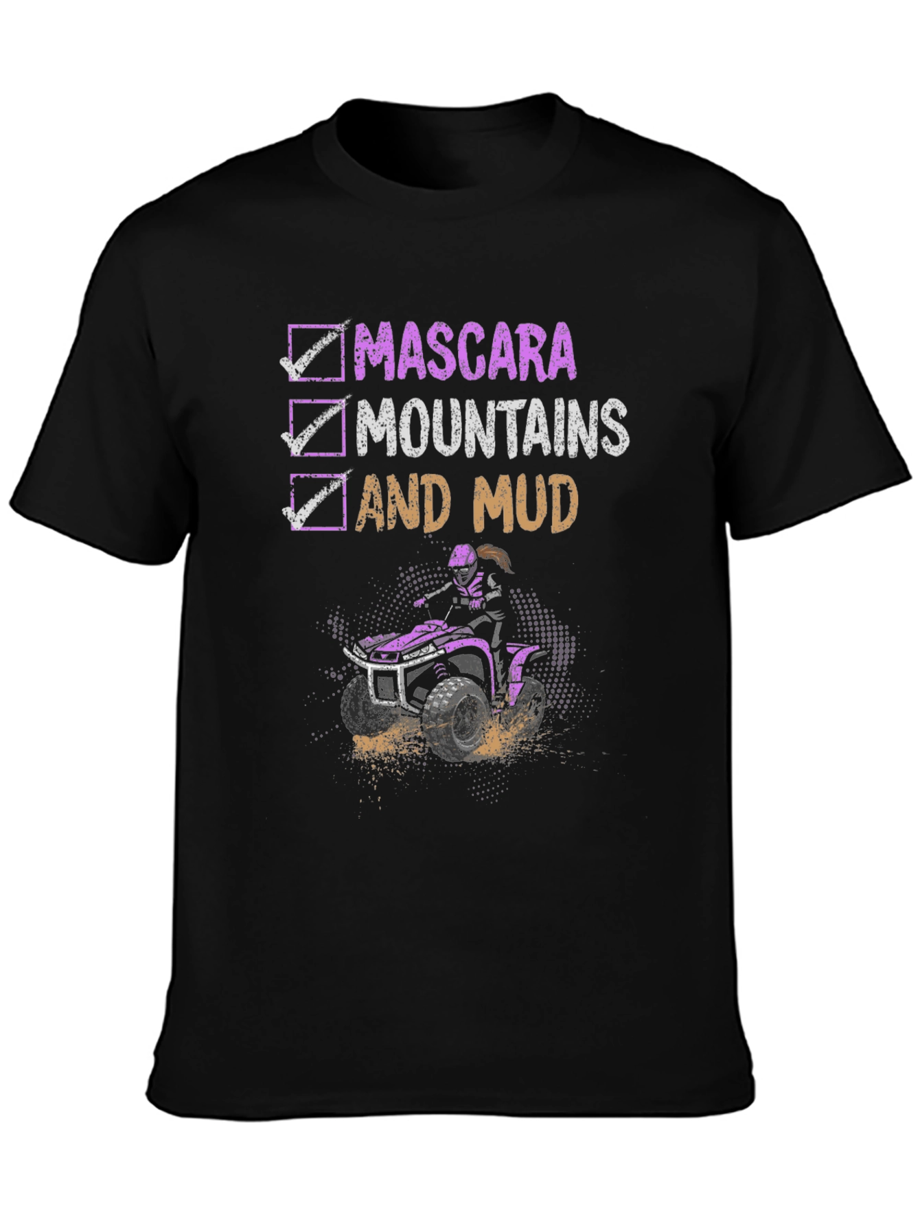 Mascara Mountains Mud ATV T-Shirt