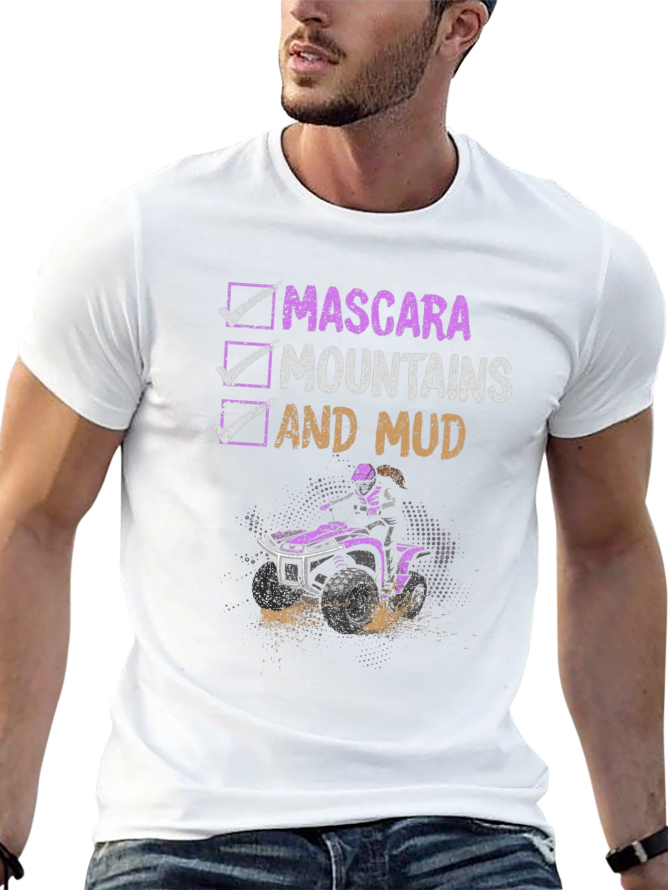 Mascara Mountains Mud ATV T-Shirt