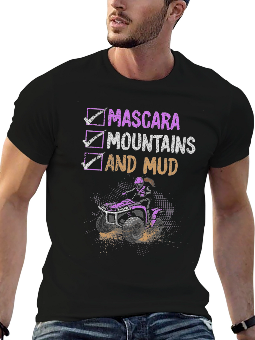 Mascara Mountains Mud ATV T-Shirt