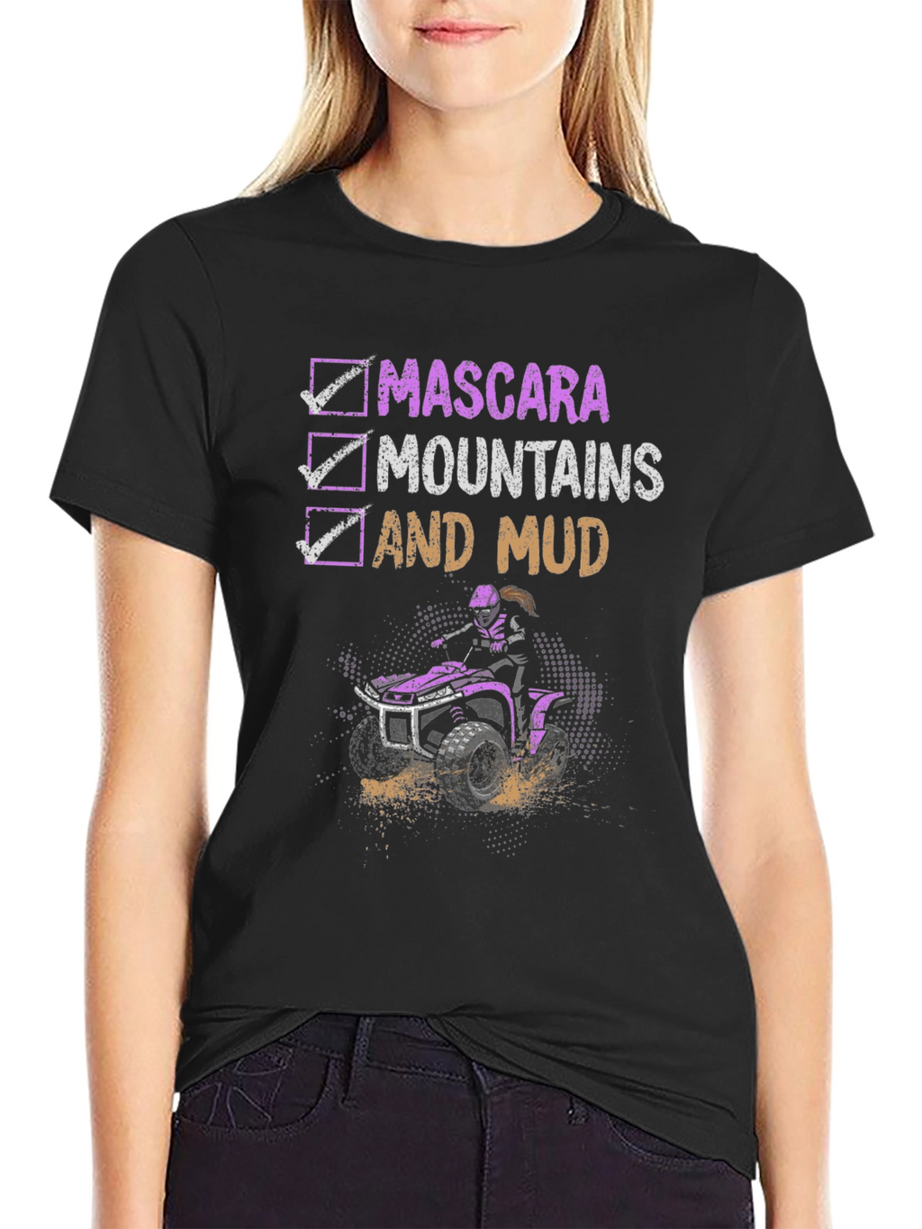Mascara Mountains Mud ATV T-Shirt