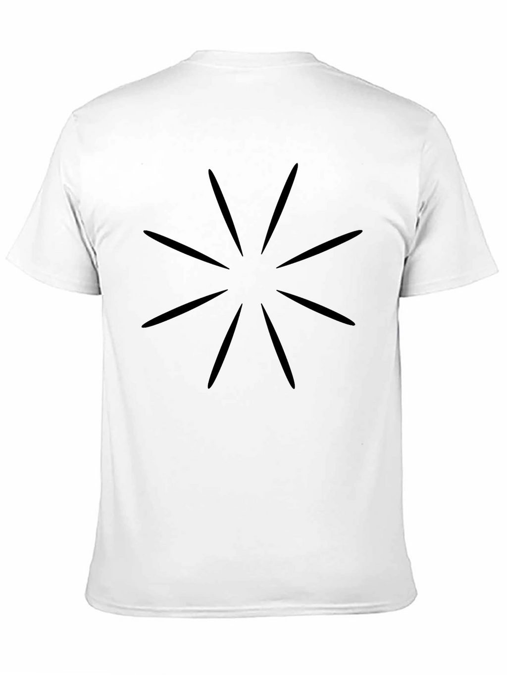 Abstract Starburst Graphic Black T-Shirt