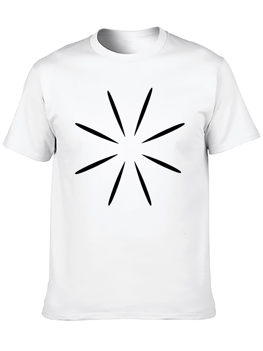 Abstract Starburst Graphic Black T-Shirt