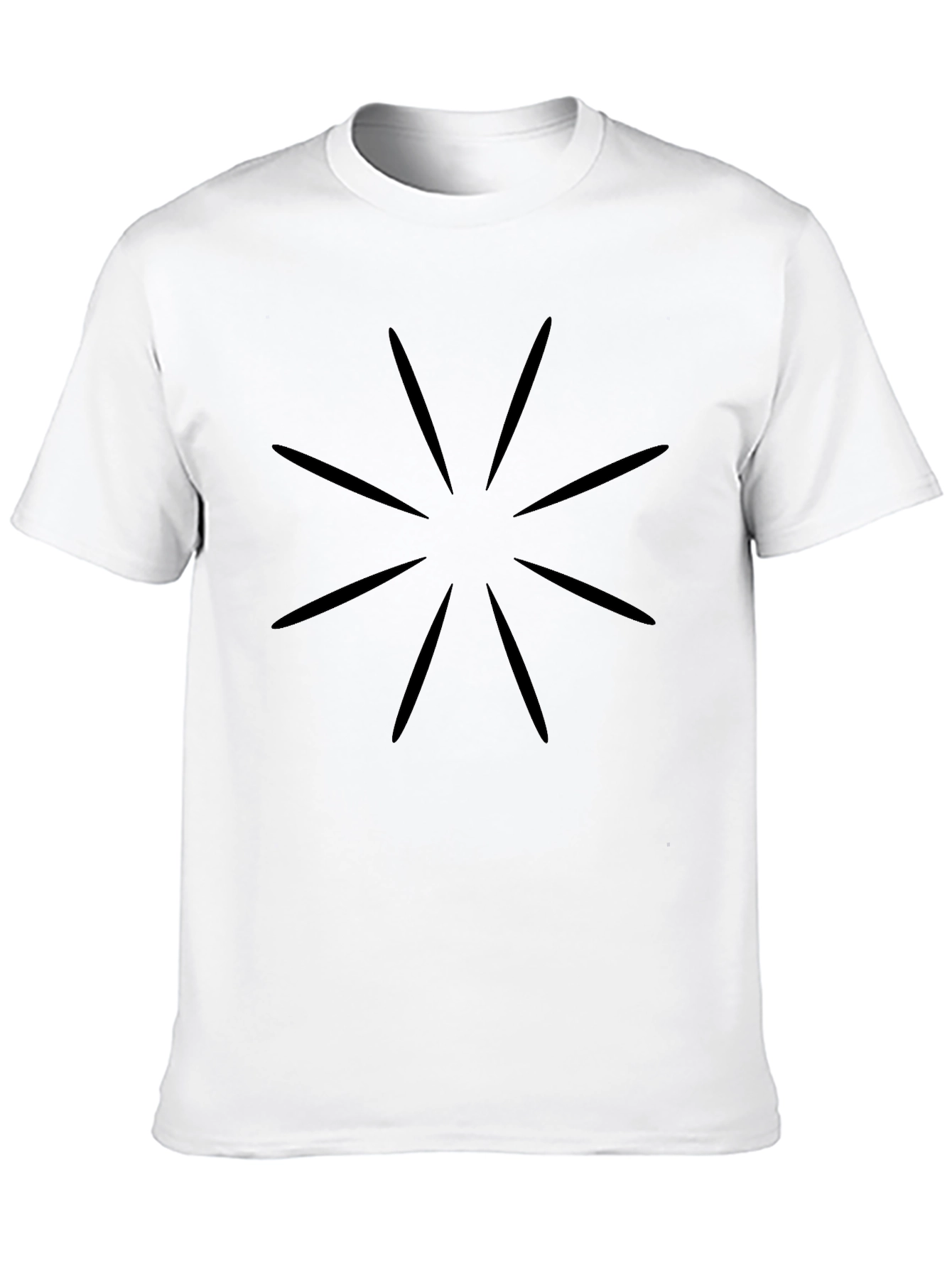 Abstract Starburst Graphic Black T-Shirt