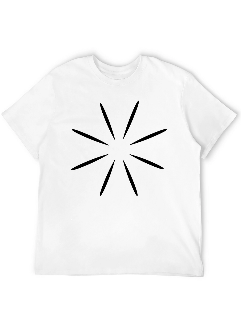 Abstract Starburst Graphic Black T-Shirt