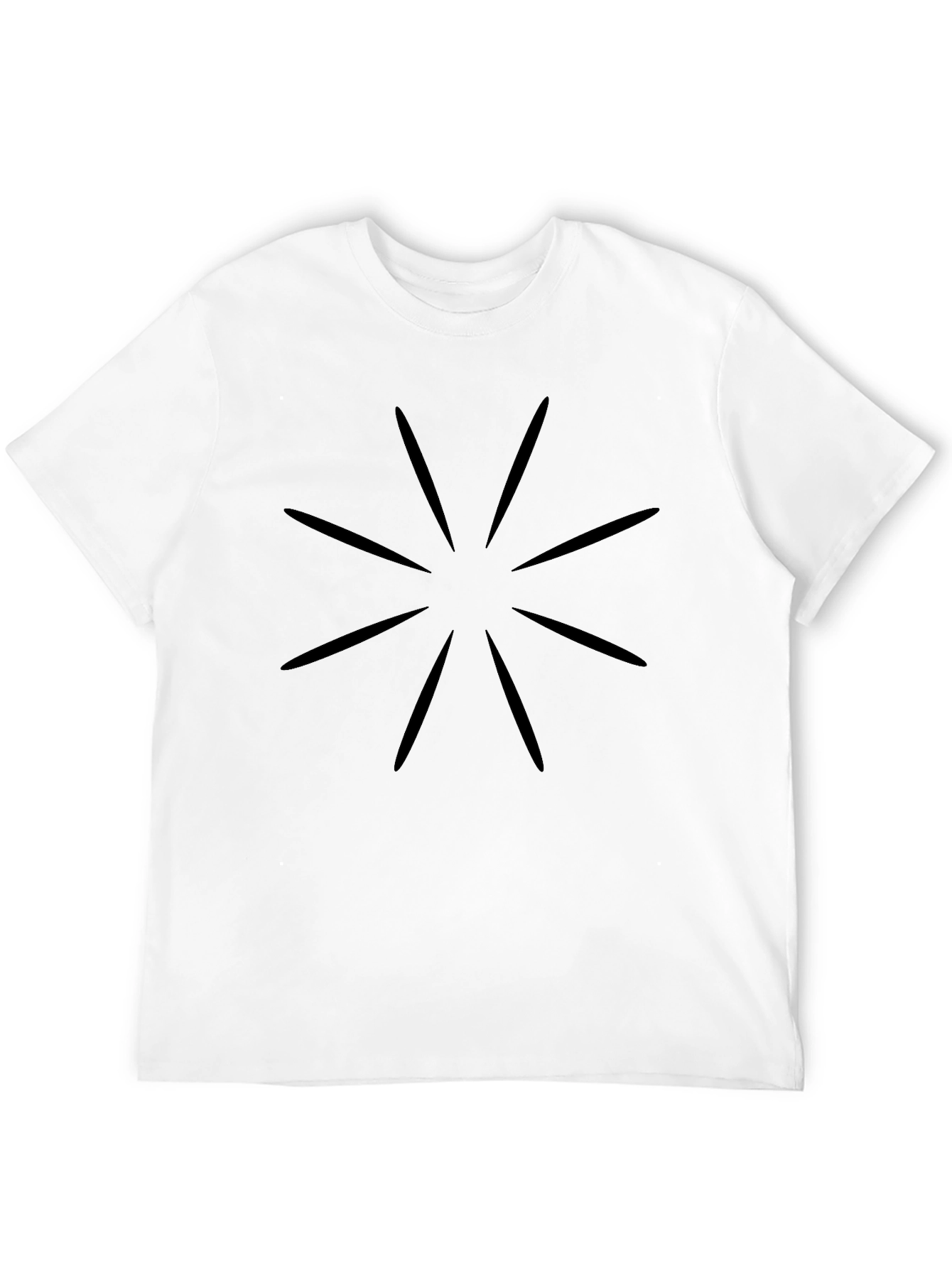 Abstract Starburst Graphic Black T-Shirt