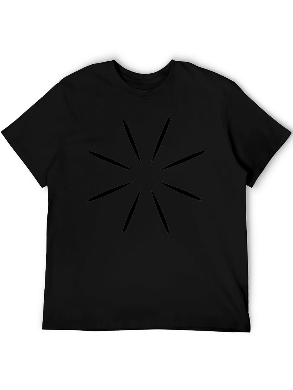 Abstract Starburst Graphic Black T-Shirt