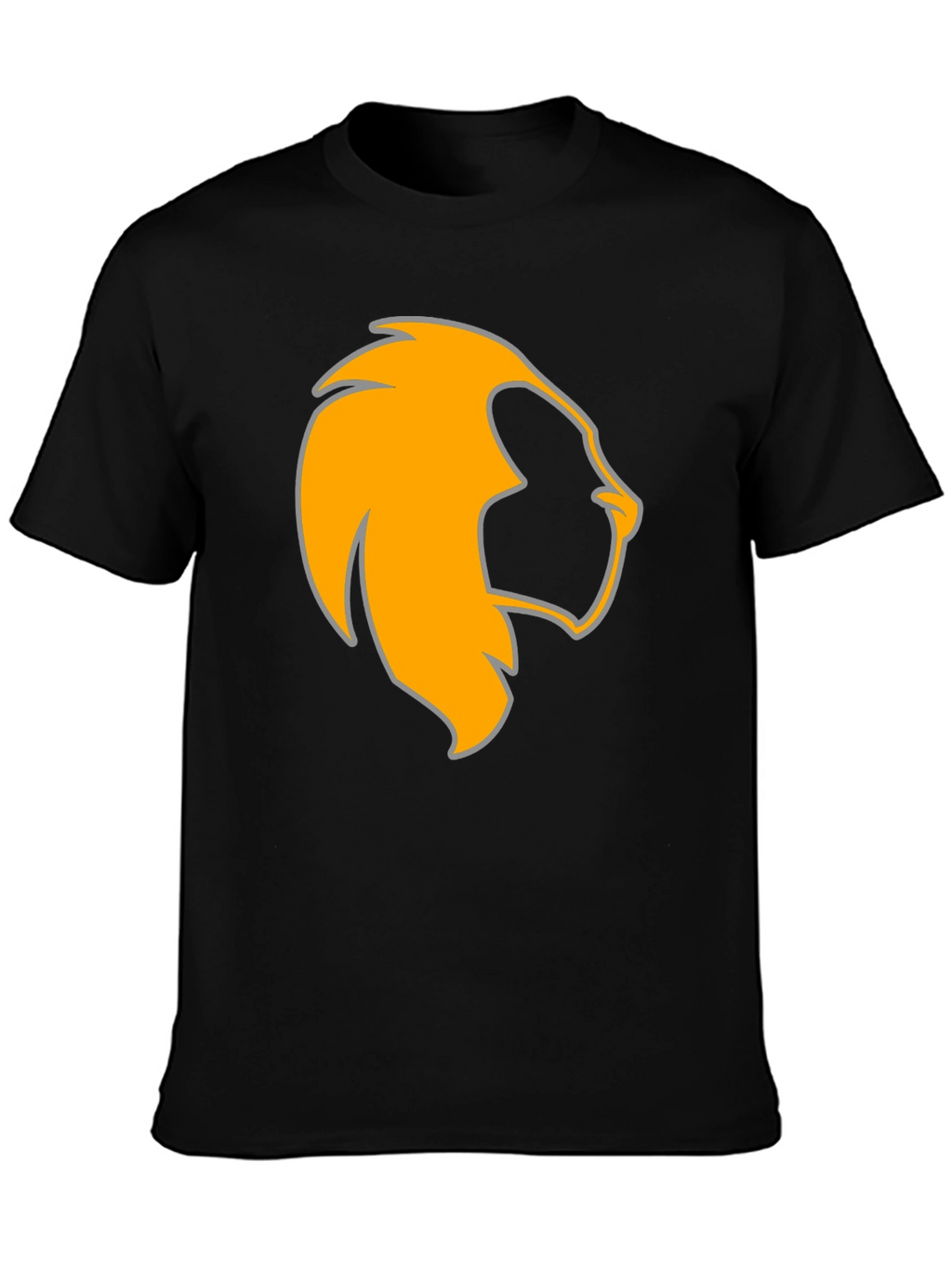 Lion Head Graphic Black Tee - Bold & Stylish