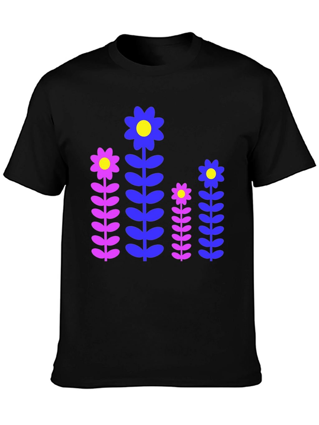 Retro Flower Print T-Shirt