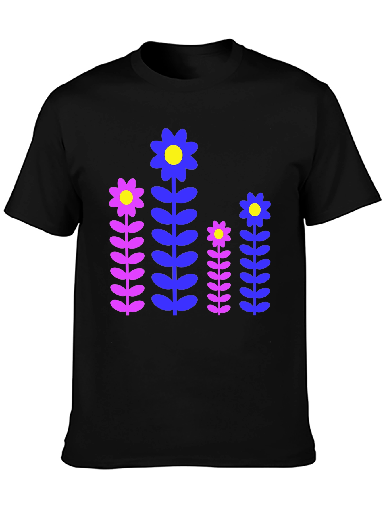 Retro Flower Print T-Shirt