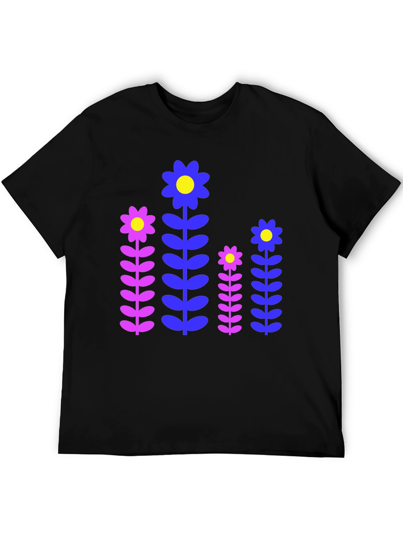 Retro Flower Print T-Shirt